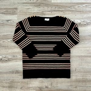 Navy and Pink stripe sweater